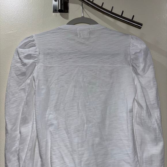 Nation LTD Juniper Femme Collarless Snap Tee Optic White, Sz XS - Picture 11 of 15